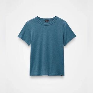 NWT PrAna Women’s Cozy Up Short Sleeve Crew Top High Tide Heather Size Medium